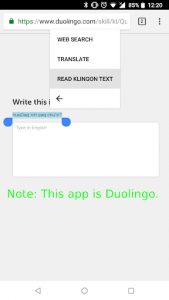 اسکرین شات برنامه Klingon Text-To-Speech Engine 2