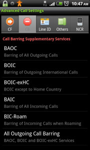 اسکرین شات برنامه Advanced Call Settings 2