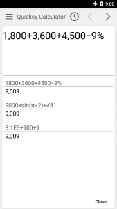اسکرین شات 6 برنامه Quickey Calculator