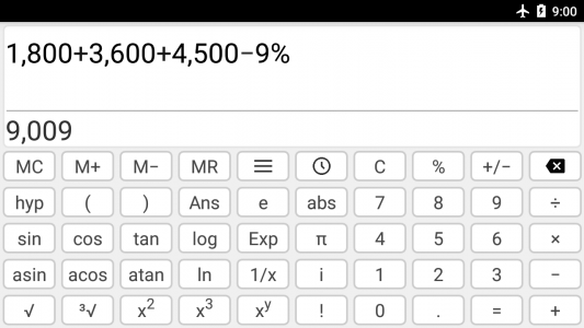 اسکرین شات برنامه Calculator 4