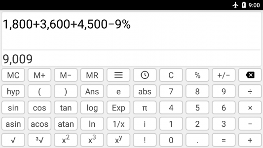 اسکرین شات برنامه Calculator app 4