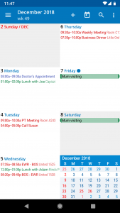 اسکرین شات برنامه aCalendar - your calendar 4