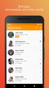 اسکرین شات 1 برنامه Contacts' Birthdays