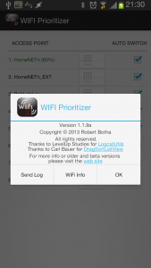 اسکرین شات برنامه WiFi Prioritizer 2