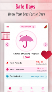 اسکرین شات برنامه Ovulation Calculator & Calendar to Track Fertility 5