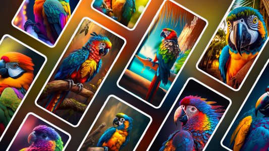 اسکرین شات 1 برنامه Parrot Wallpapers 4K
