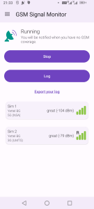 اسکرین شات برنامه GSM Signal Monitor & SIM Info 2