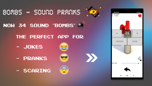 اسکرین شات برنامه Bombs - Sound Pranks 1