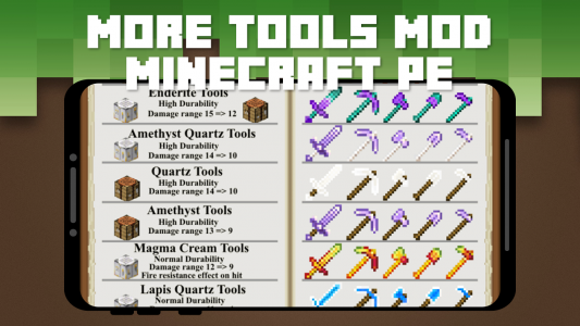 اسکرین شات برنامه More Tools Mod for Minecraft 1
