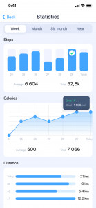 اسکرین شات 3 برنامه Pedometer - Run & Step Counter