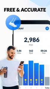 اسکرین شات برنامه Pedometer - Step Counter 2