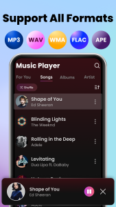 اسکرین شات 2 برنامه Music Player: Play MP3 Offline