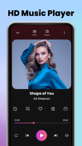 اسکرین شات 3 برنامه Music Player: Play MP3 Offline