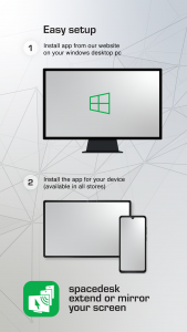 اسکرین شات برنامه spacedesk USB Desktop Remoting 3