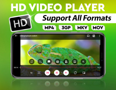 اسکرین شات برنامه PH Player : HD Video Player, Crop, Trim and Resize 1
