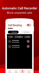 اسکرین شات برنامه Automatic Call Recorder 5