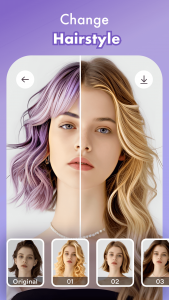اسکرین شات برنامه Makeup Camera Hair Face Editor 5