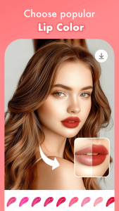 اسکرین شات 4 برنامه Makeup Camera Hair Face Editor