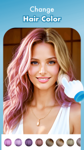 اسکرین شات 2 برنامه Makeup Camera Hair Face Editor