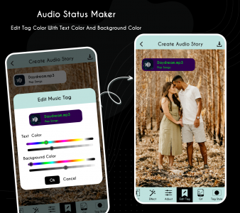 اسکرین شات 3 برنامه Audio Status Maker With Photo