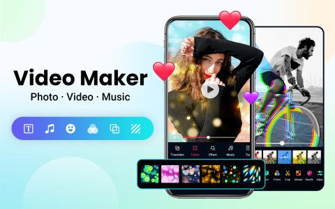اسکرین شات 1 برنامه Video Maker With Music & Photo