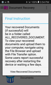 اسکرین شات برنامه Document Recovery 4