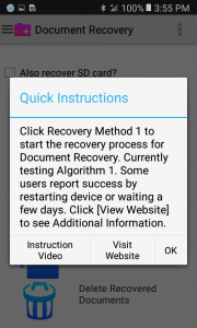 اسکرین شات برنامه Document Recovery 8