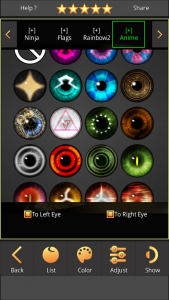 اسکرین شات 4 برنامه Sharingan - Eye And Hair Color