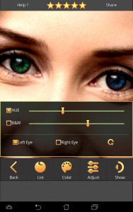 اسکرین شات برنامه FoxEyes - Change Eye Color 4