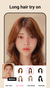 اسکرین شات برنامه Hair Color Changer 3