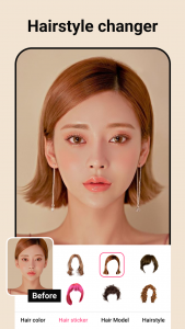 اسکرین شات برنامه Hair Color Changer 2