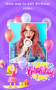 اسکرین شات برنامه Birthday Photo Video Maker 4