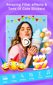 اسکرین شات برنامه Birthday Photo Video Maker 3