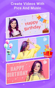 اسکرین شات برنامه Birthday Photo Video Maker 5