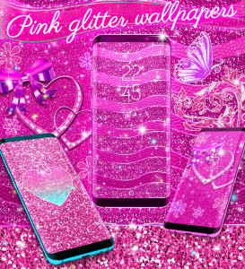 اسکرین شات برنامه Pink glitter live wallpaper 2
