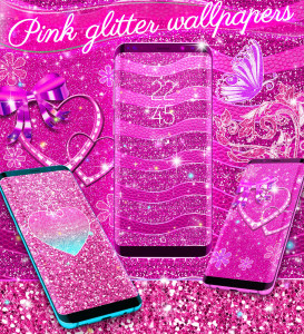 اسکرین شات 2 برنامه Pink glitter live wallpaper