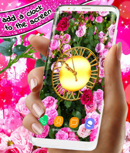 اسکرین شات برنامه Pastel Pink Rose Live Wallpaper 🌹 Spring Themes 3