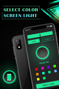 اسکرین شات برنامه Color Screen Flashlight :  Flash on Call & SMS 1