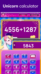 اسکرین شات برنامه Unicorn Calculator 1