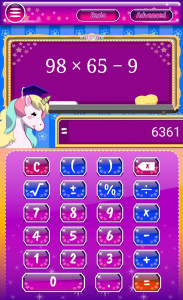 اسکرین شات برنامه Unicorn Calculator 1