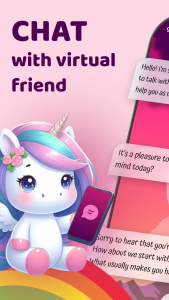 اسکرین شات 1 برنامه Talking Unicorn - Virtual Chat