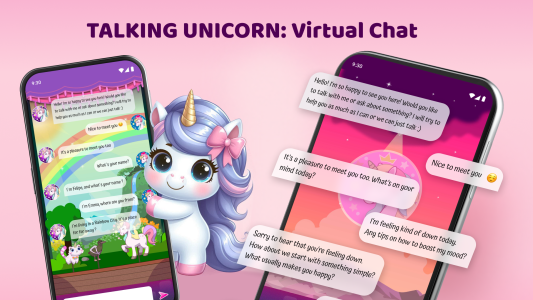 اسکرین شات 7 برنامه Talking Unicorn - Virtual Chat
