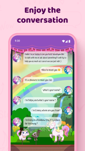 اسکرین شات 6 برنامه Talking Unicorn - Virtual Chat