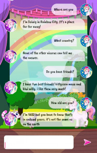 اسکرین شات برنامه Talking Unicorn (Chat) 3