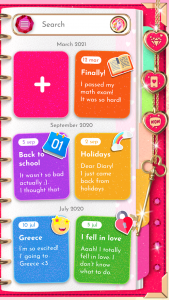 اسکرین شات برنامه Unicorn Diary (lock - PIN) 1