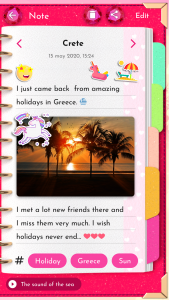 اسکرین شات برنامه Unicorn Diary (lock - PIN) 7