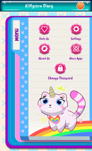 اسکرین شات برنامه Kittycorn Diary for Kids 7