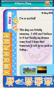 اسکرین شات برنامه Kittycorn Diary for Kids 1