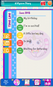 اسکرین شات برنامه Kittycorn Diary for Kids 2
