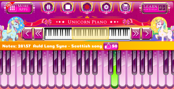 اسکرین شات بازی Unicorn Piano 3
